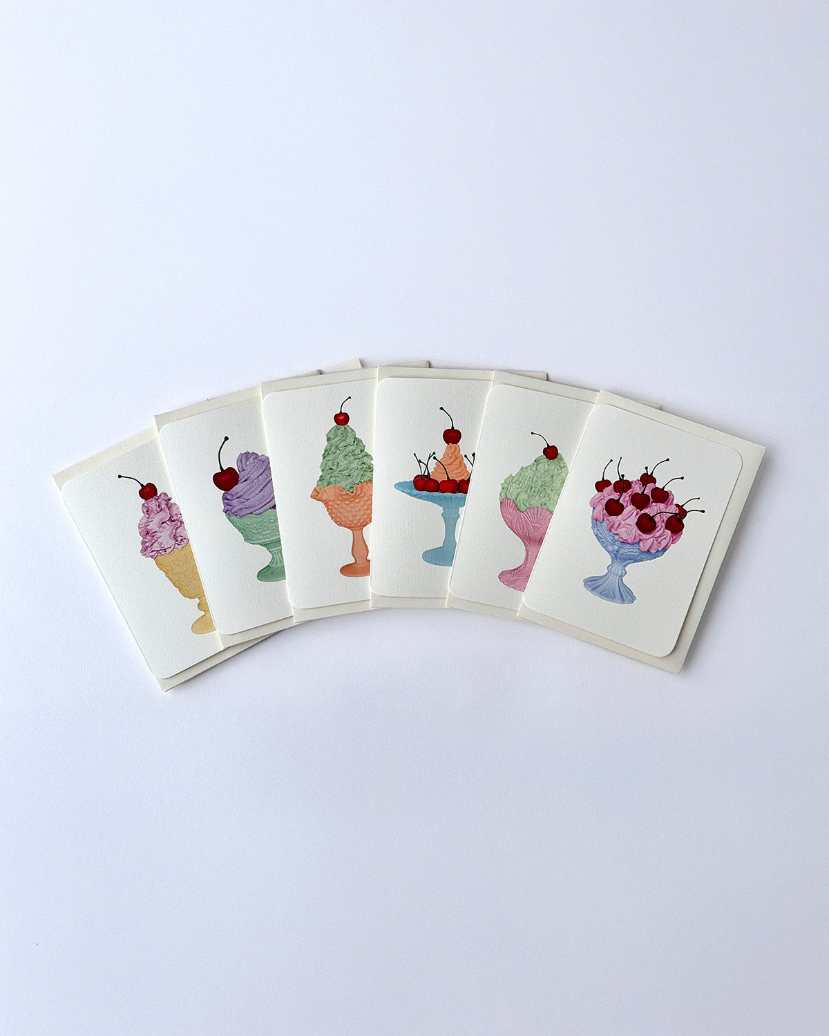 Chantilly Creams Mixed Set of 6 Greeting Cards