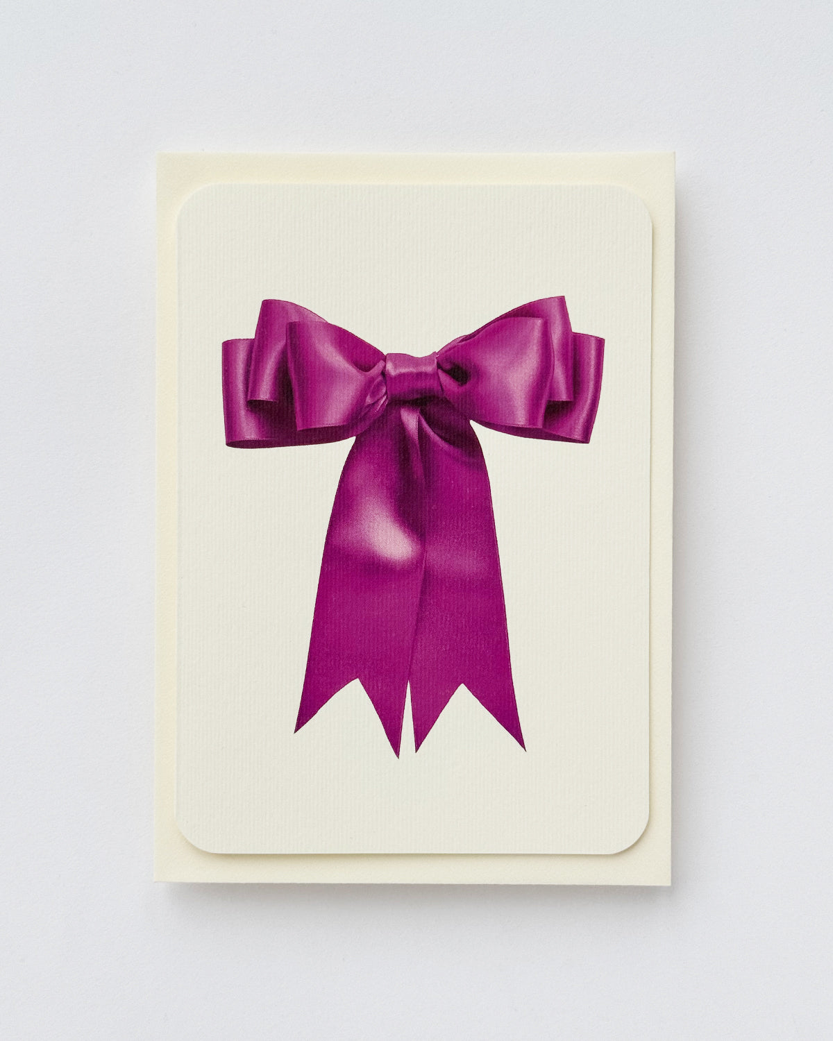 Fuchsia Bow Greeting Card