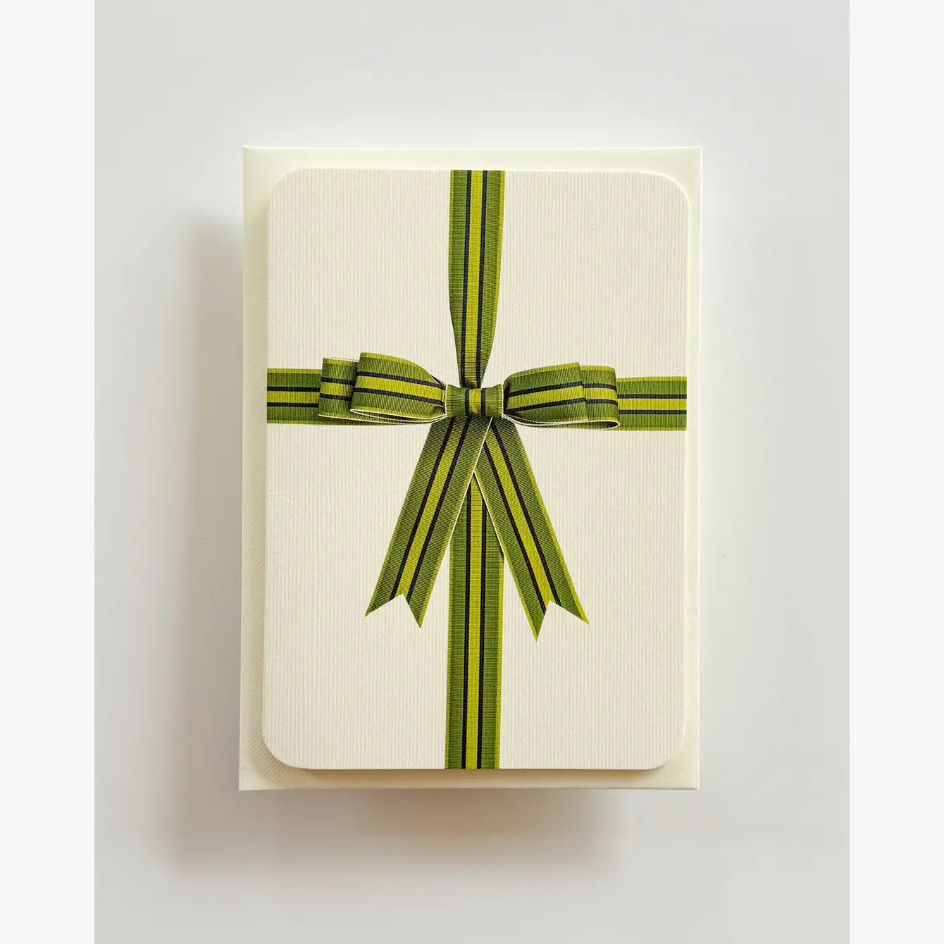 Green Bow Greeting Card
