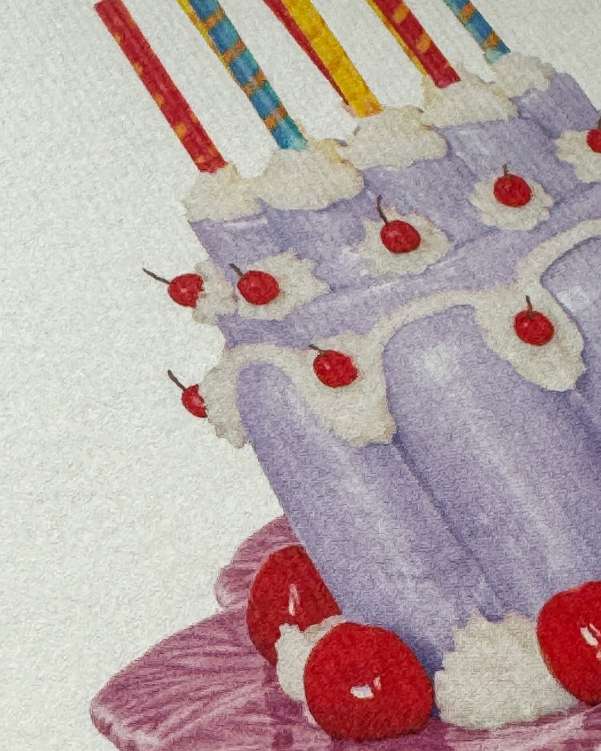 Lavender Cream Blancmange Greeting Card