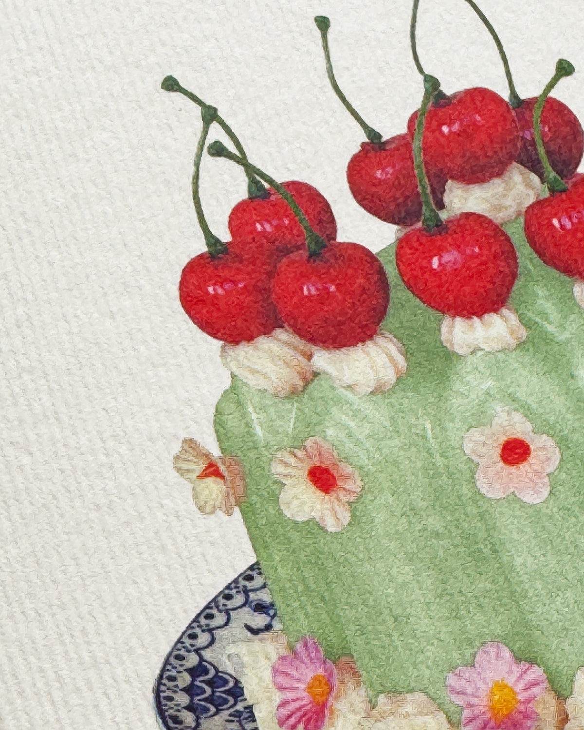 Chartreuse Cream Blancmange Greeting Card