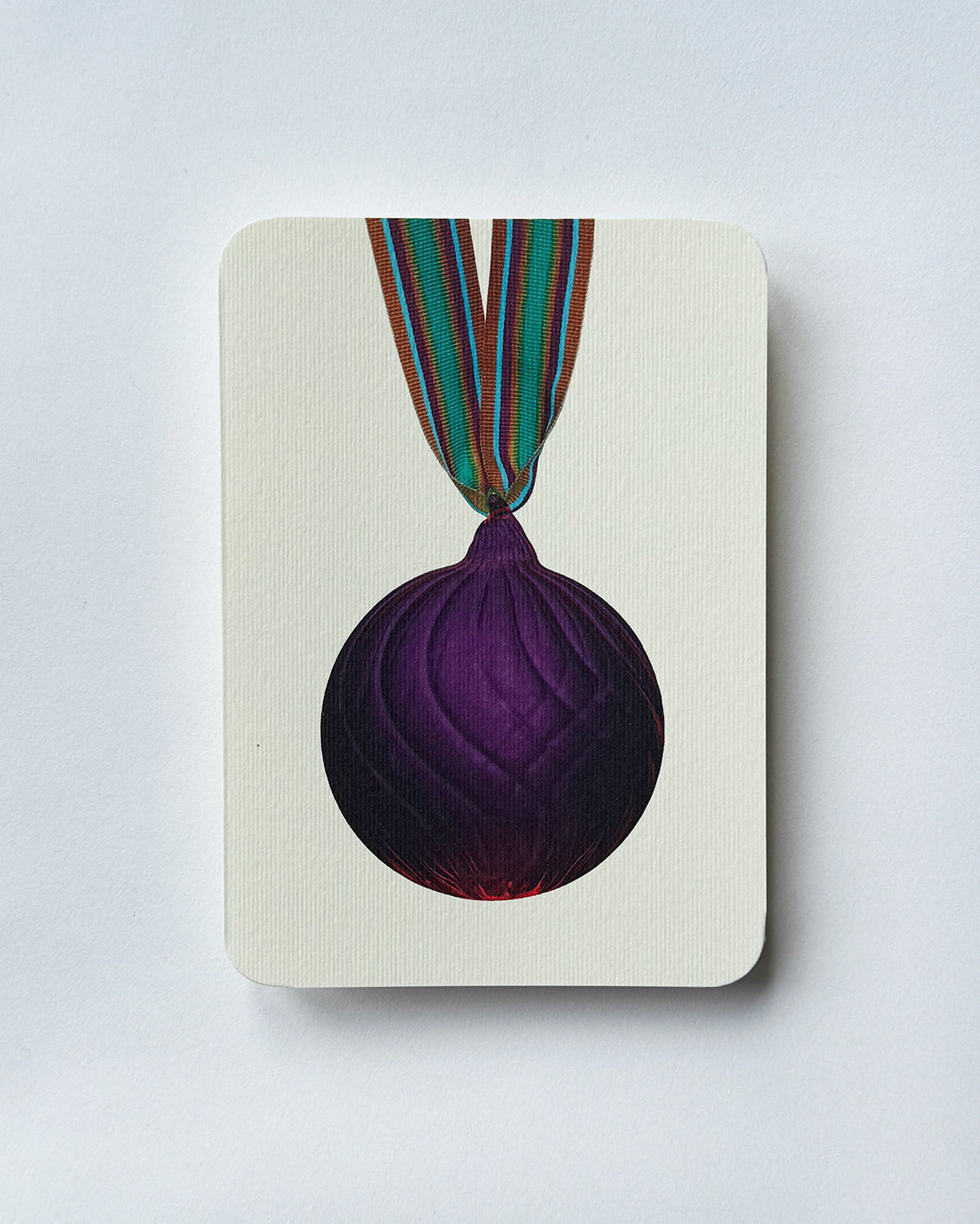 Christmas Baubles Greeting Card Violet
