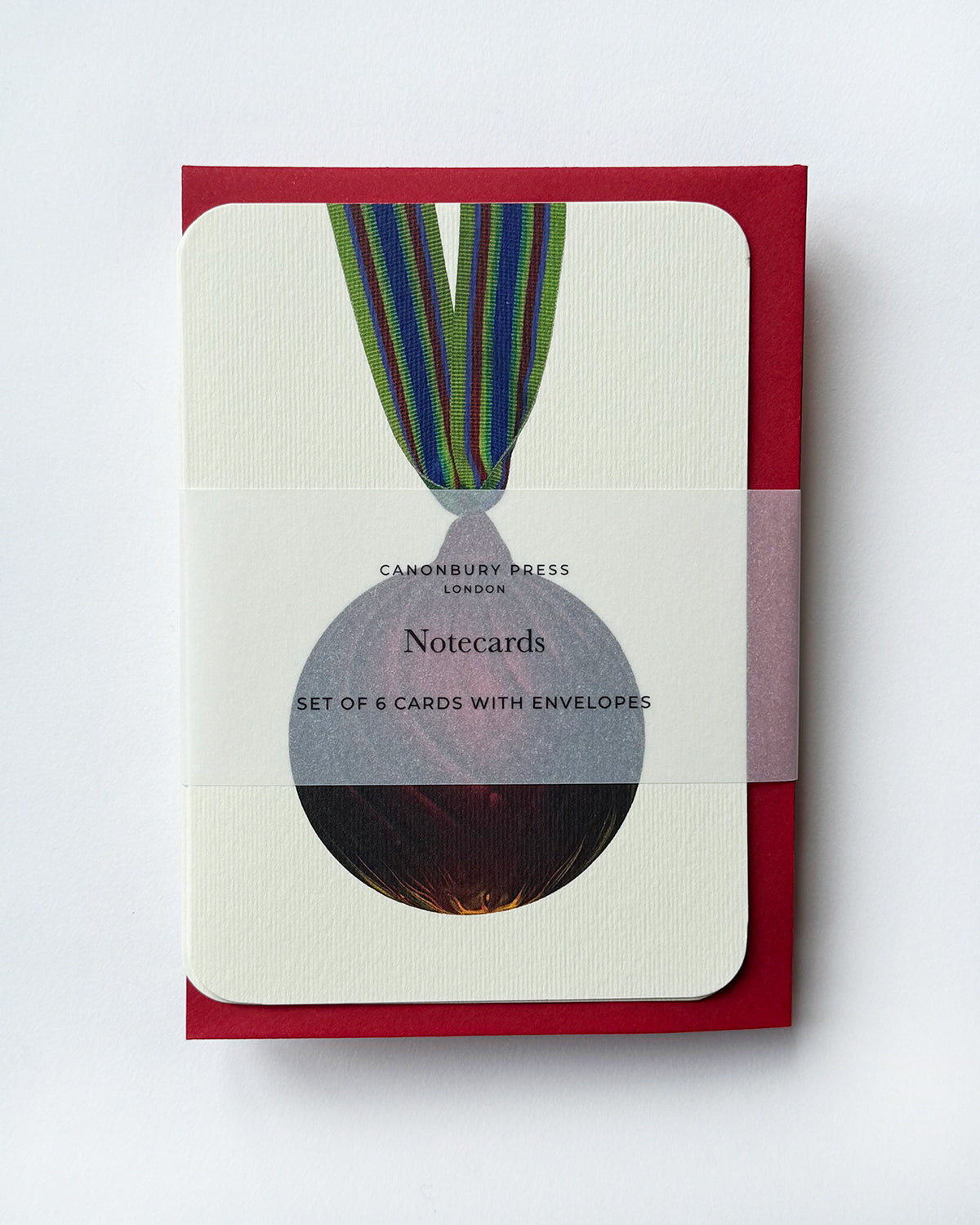 Christmas Baubles Greeting Card Burgundy