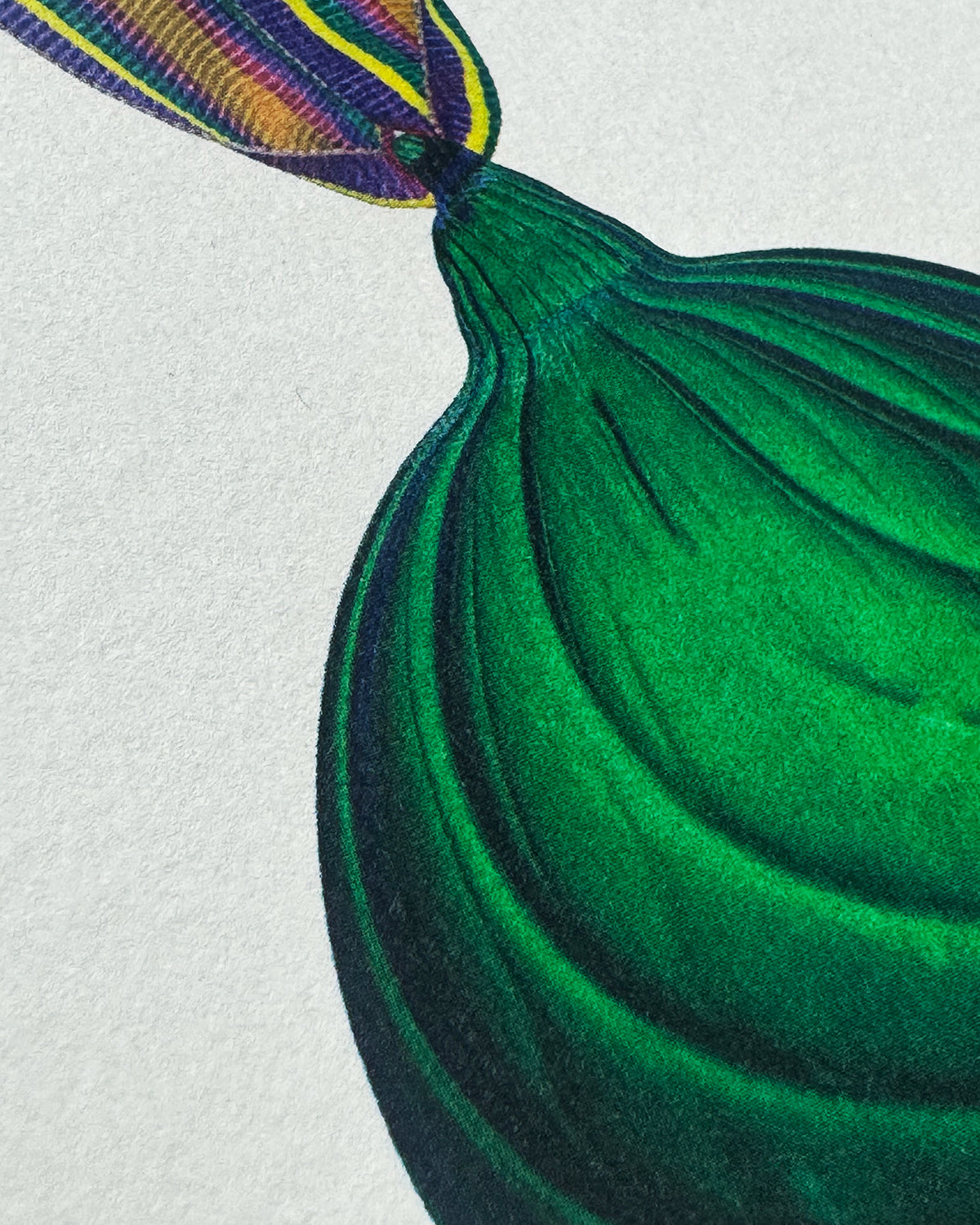 Christmas Baubles Greeting Card Pine Green