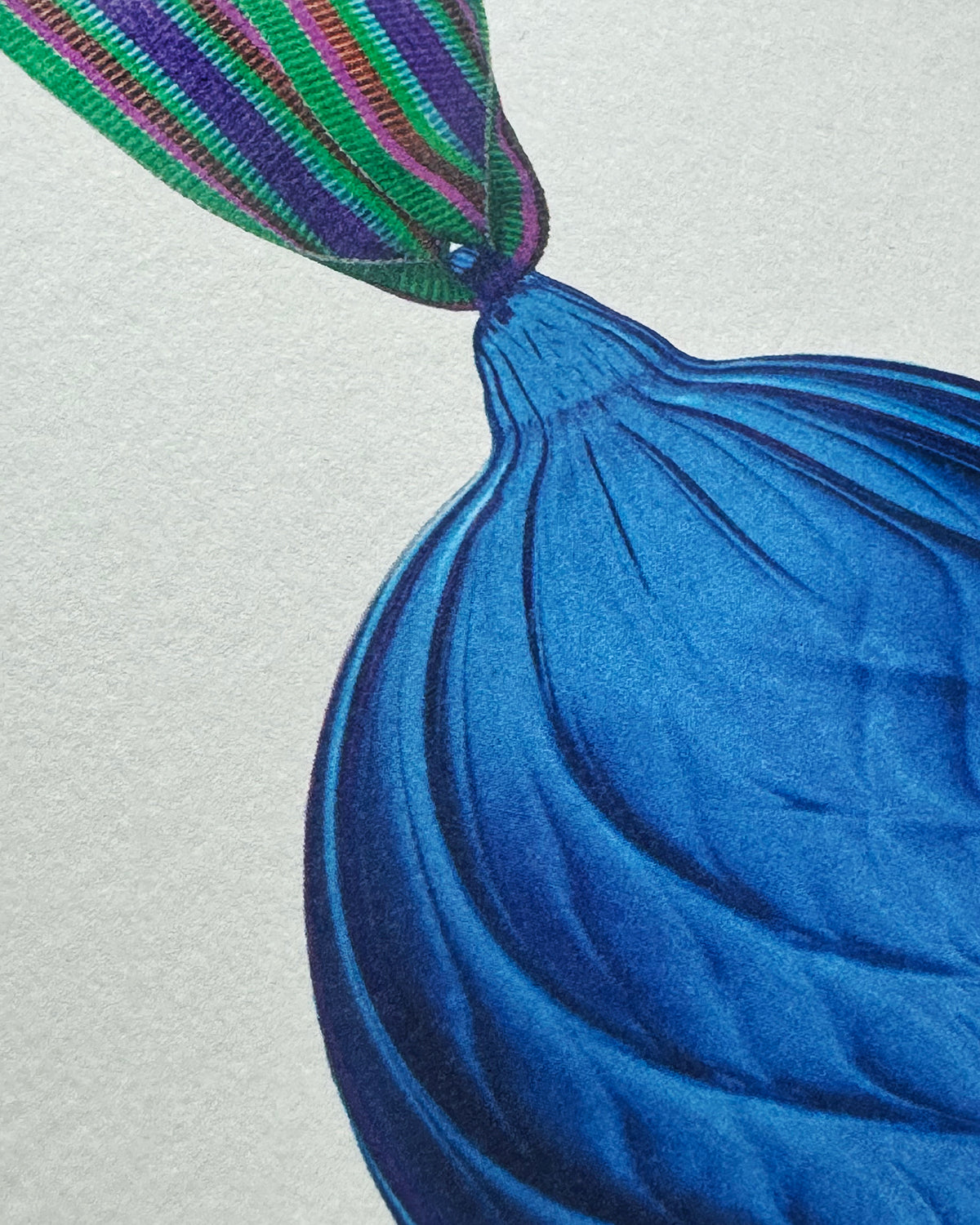 Christmas Baubles Greeting Card Sky Blue