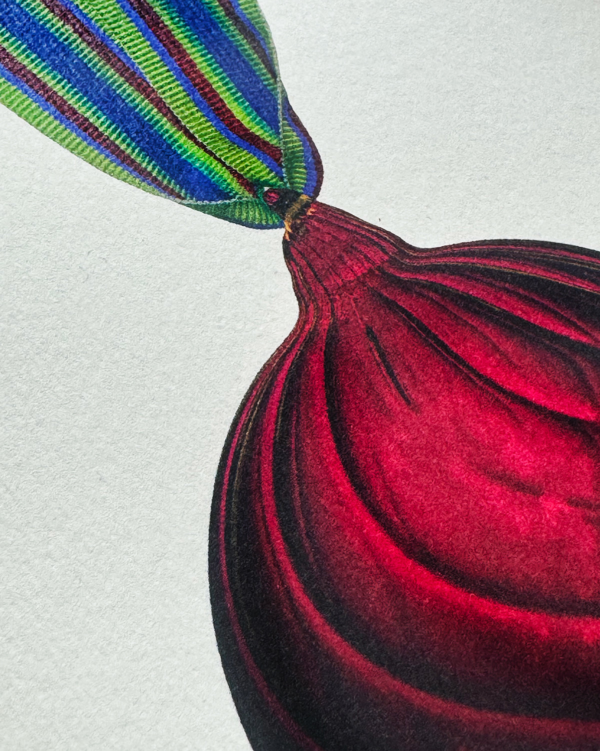 Christmas Baubles Greeting Card Burgundy