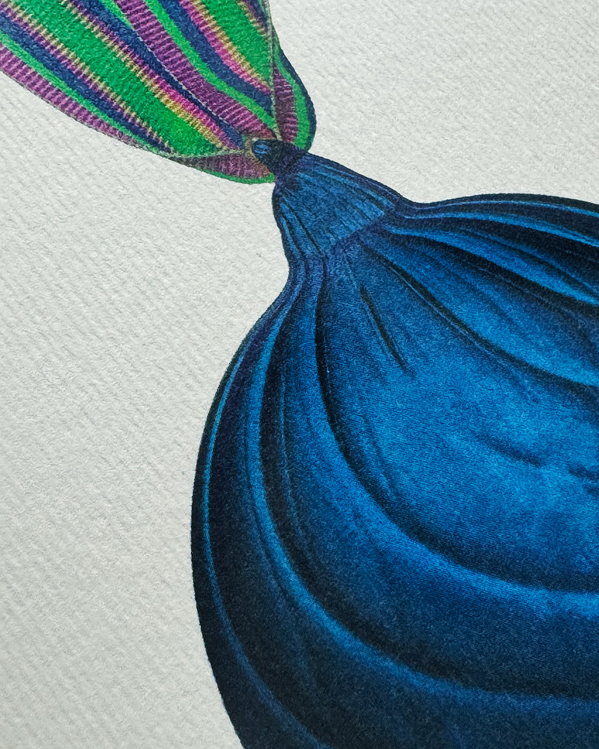 Christmas Baubles Greeting Card Marine Blue