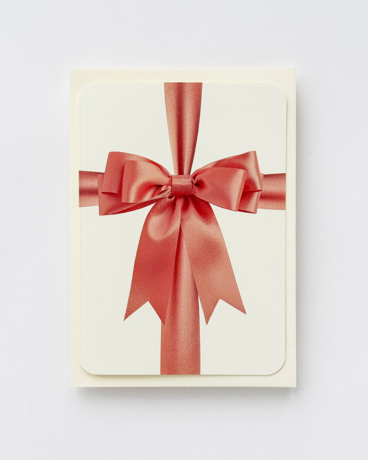 Peach Bow Greeting Card