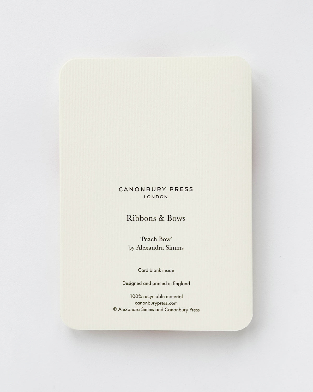Peach Bow Greeting Card