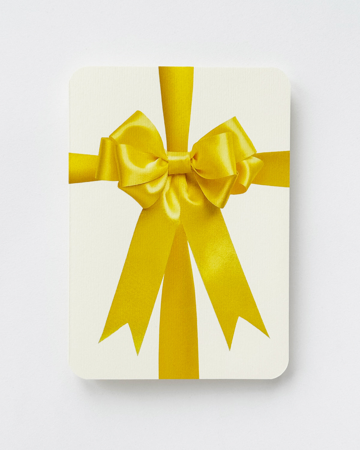 Yellow Satin Bow Greeting Card