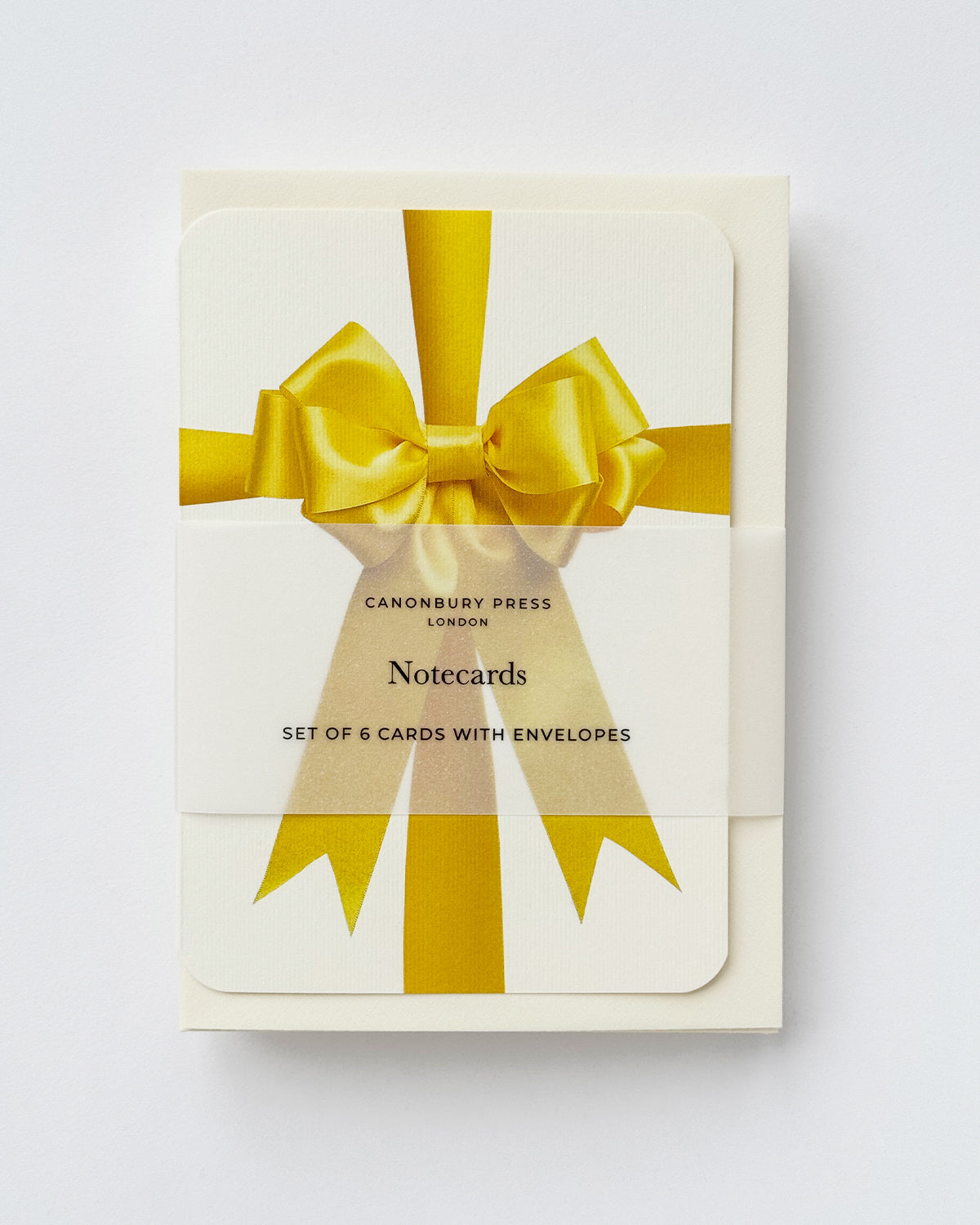 Yellow Satin Bow Greeting Card