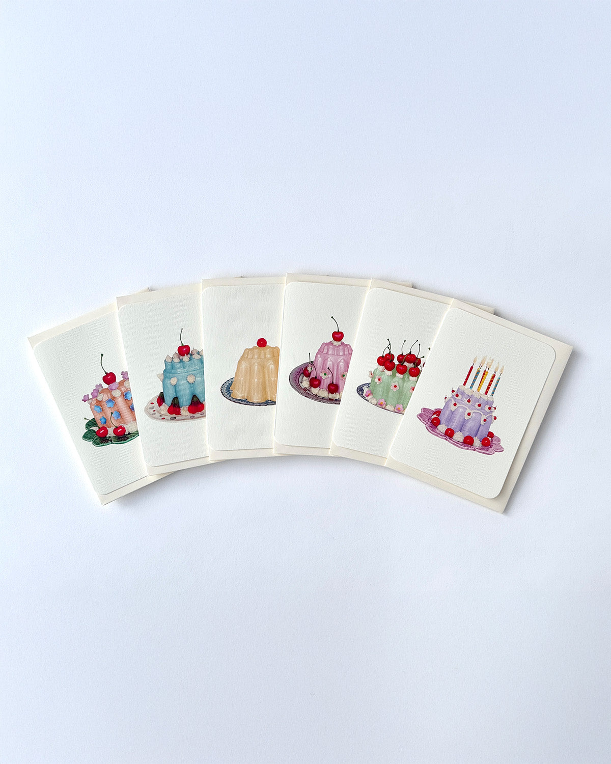 Blancmanges Mixed Set of 6 Greeting Cards