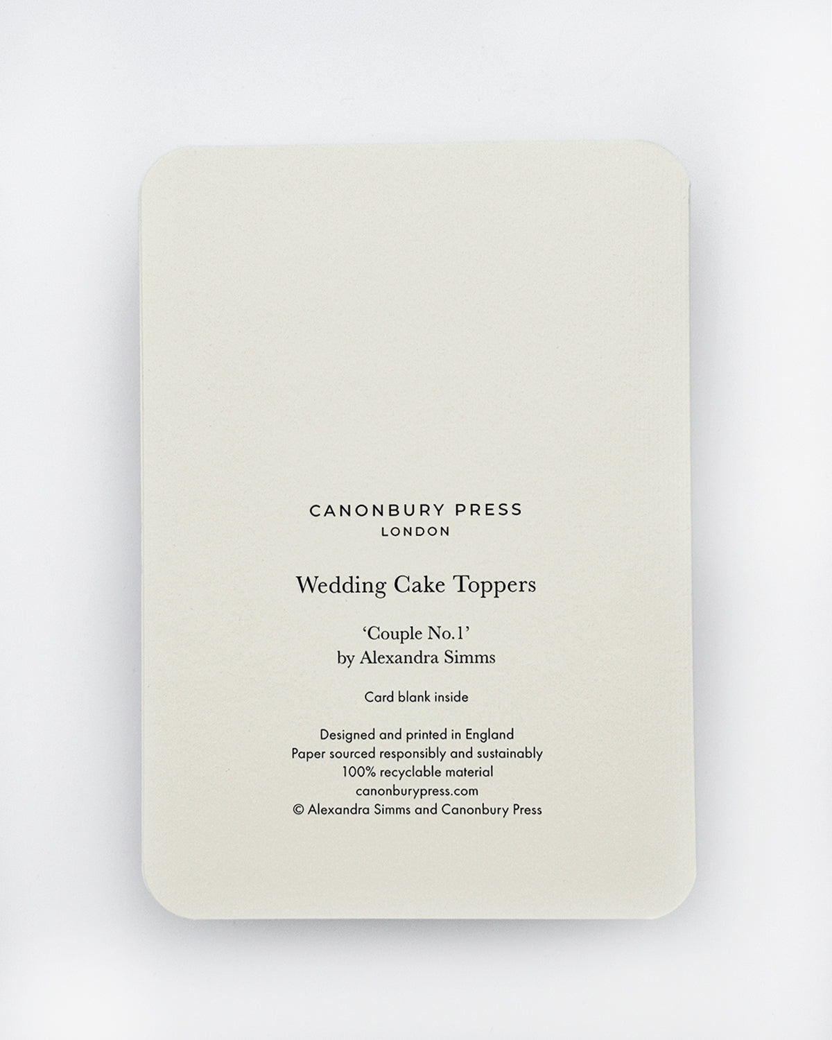 Wedding Cake Topper No.1 Greeting Card