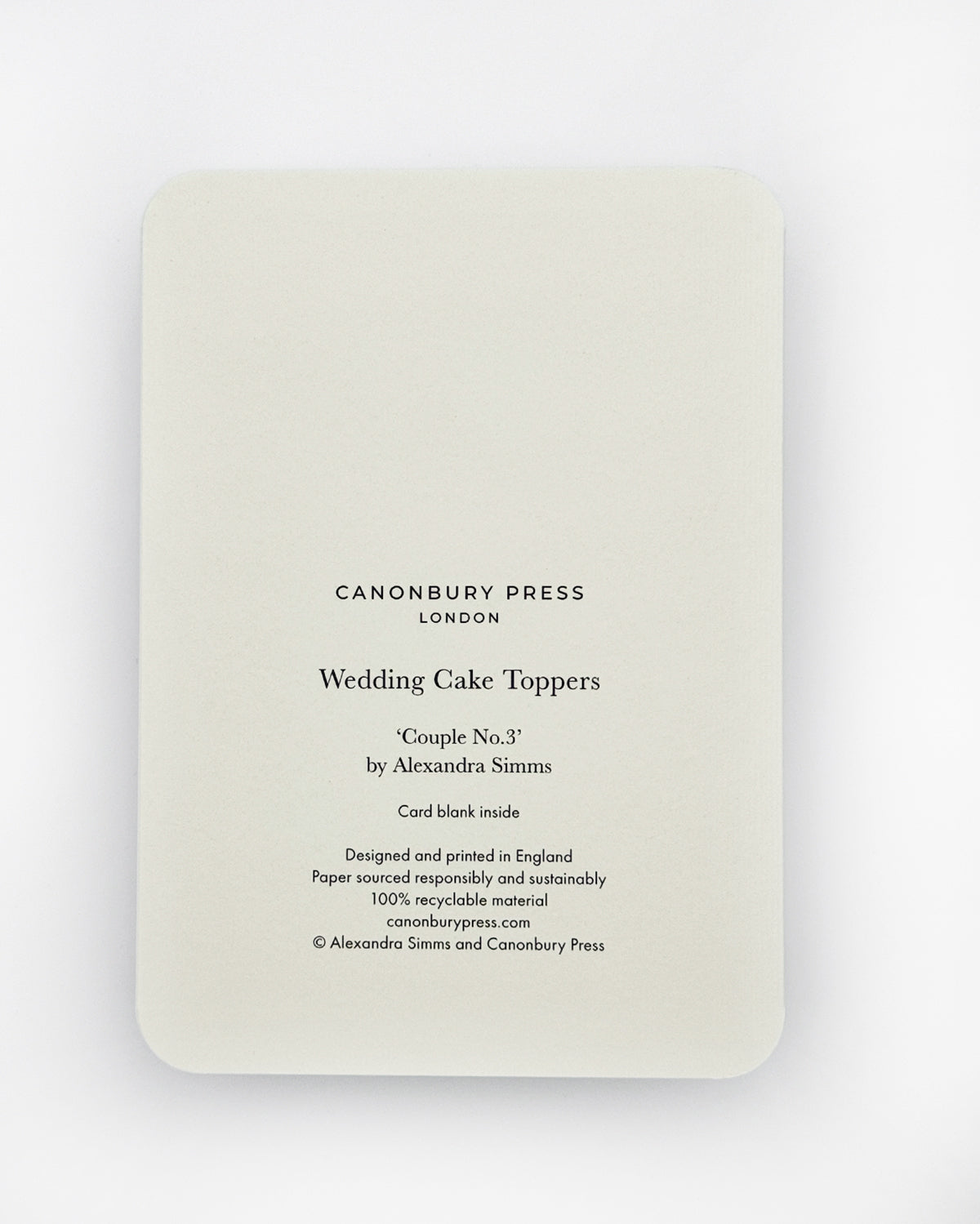 Wedding Cake Topper No.3 Greeting Card