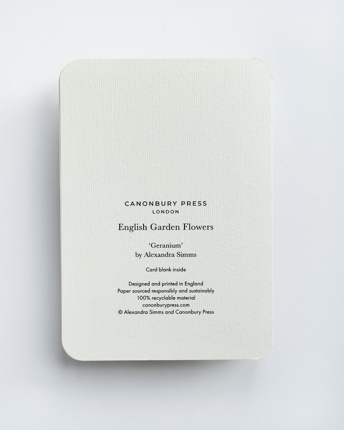 Geranium Greeting Card