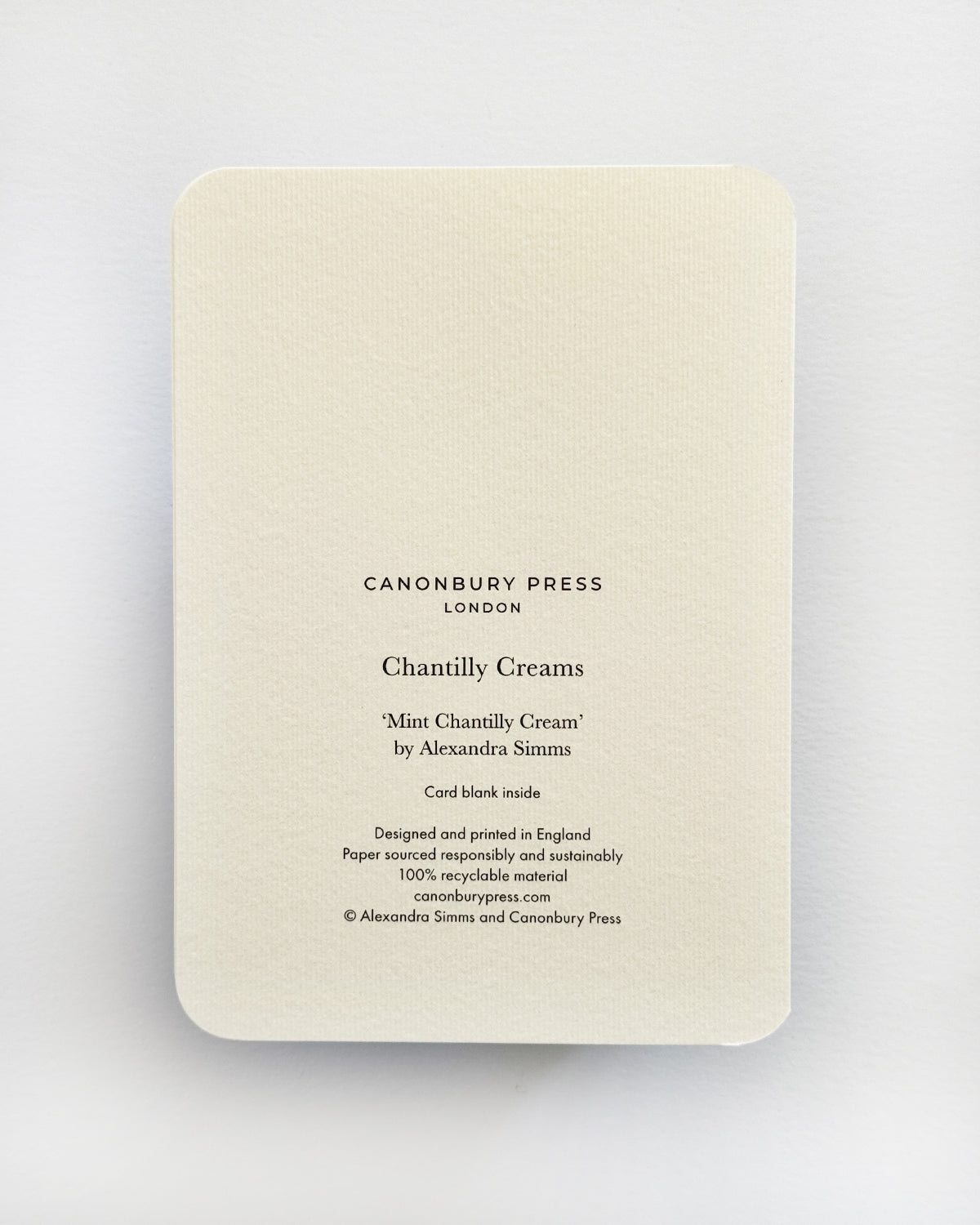 Mint Chantilly Cream Greeting Card