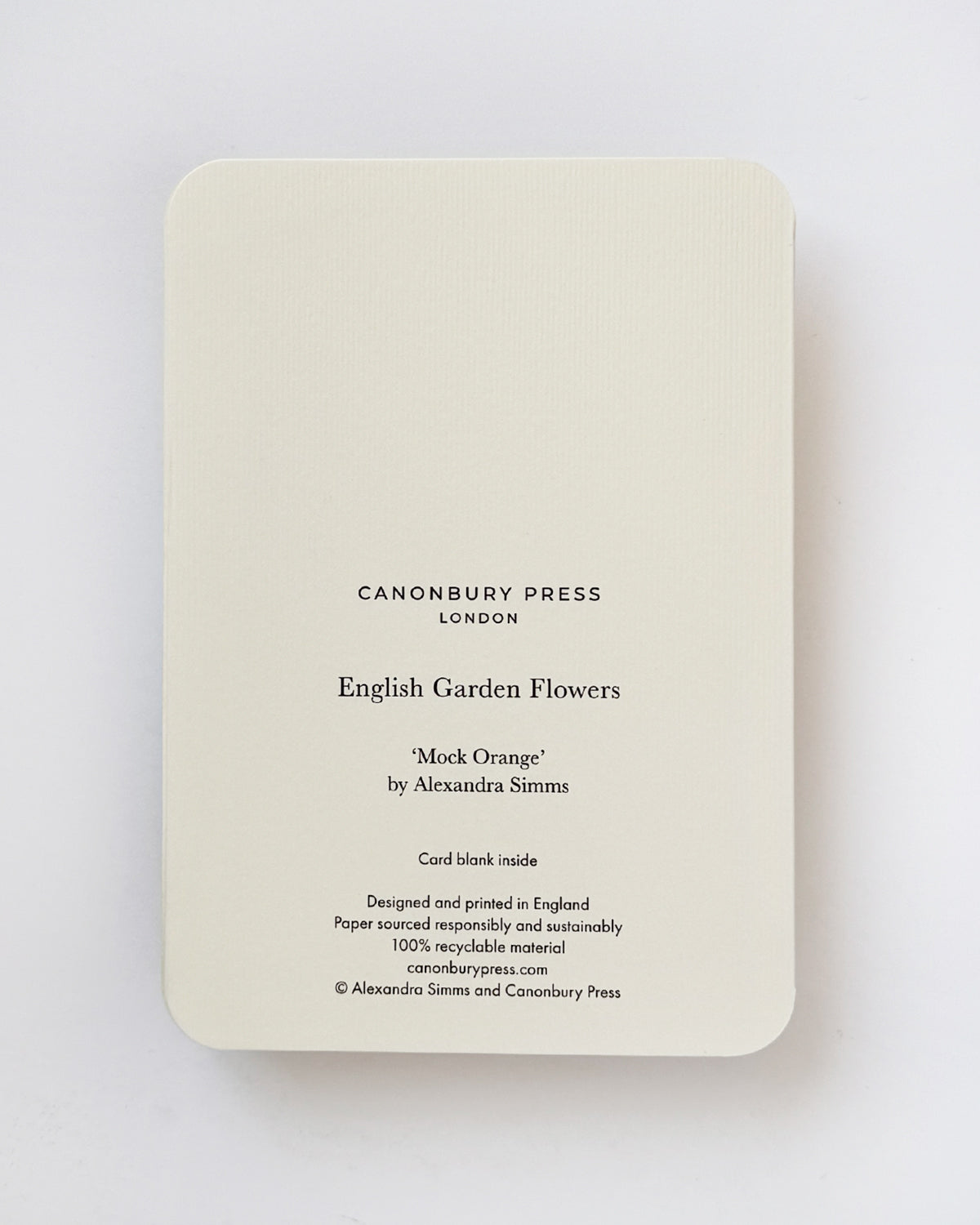 Mock Orange Flower Greeting Card