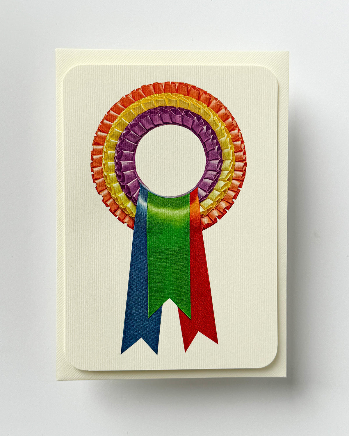 Rainbow  Rosette Greeting Card