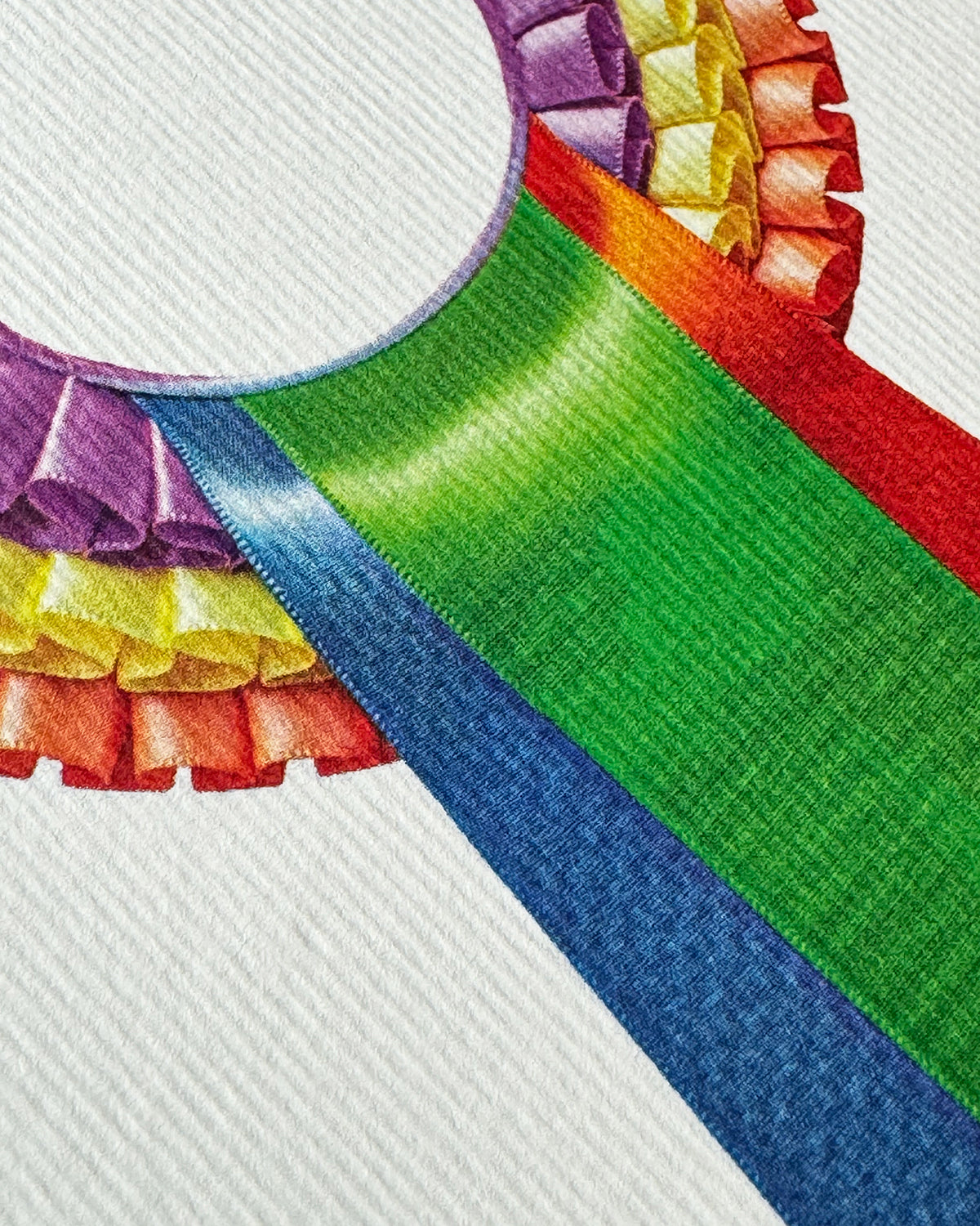 Rainbow  Rosette Greeting Card