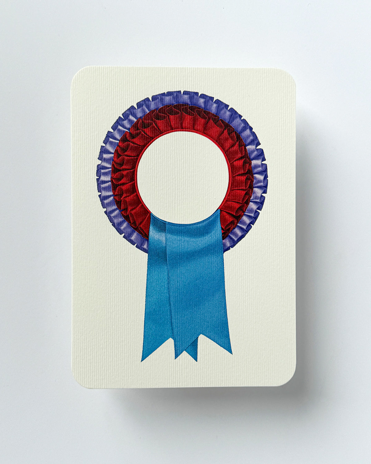 Red & Blue Rosette Greeting Card