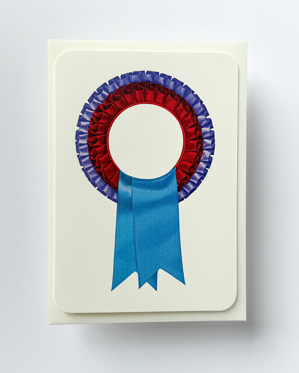 Red & Blue Rosette Greeting Card