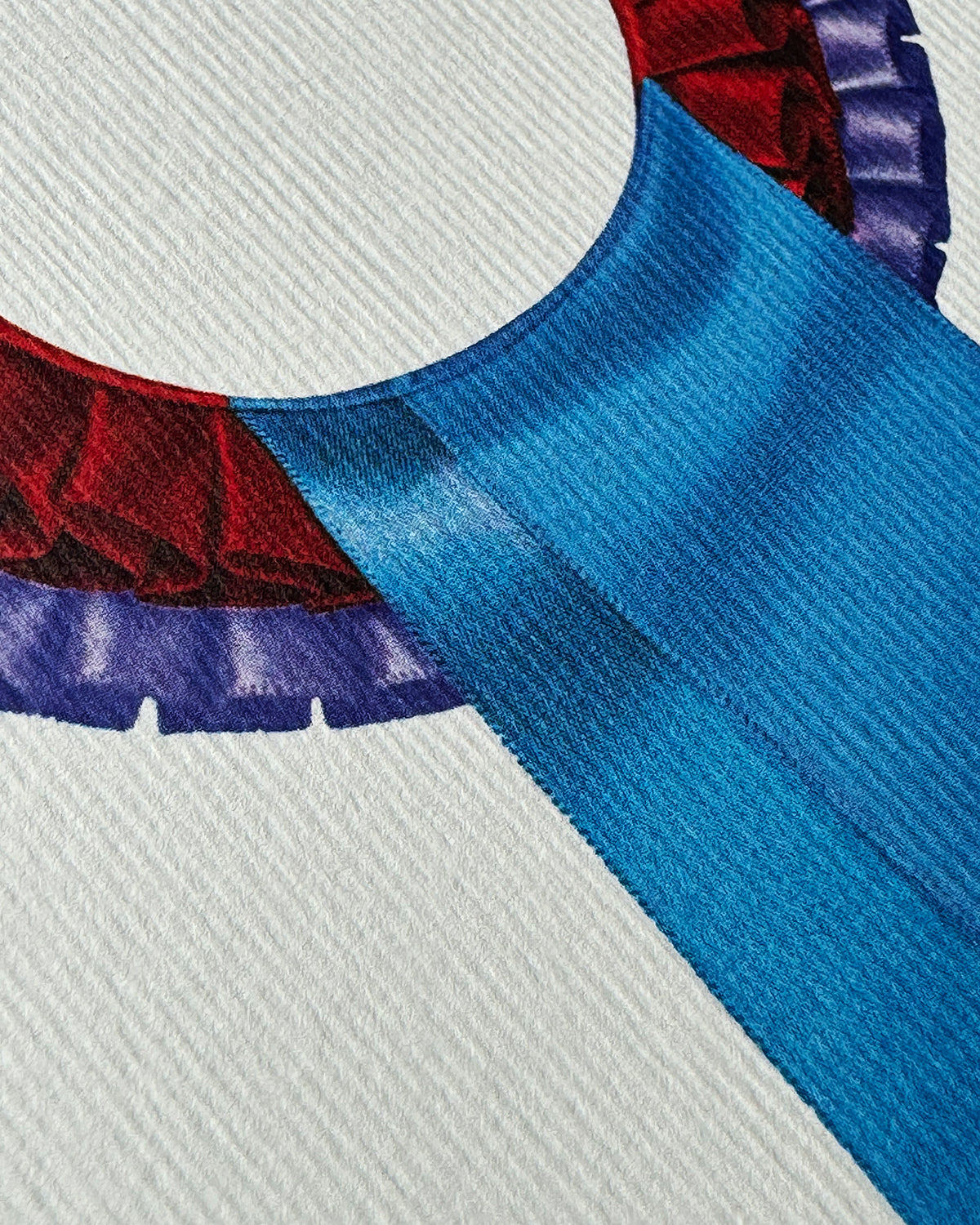 Red & Blue Rosette Greeting Card