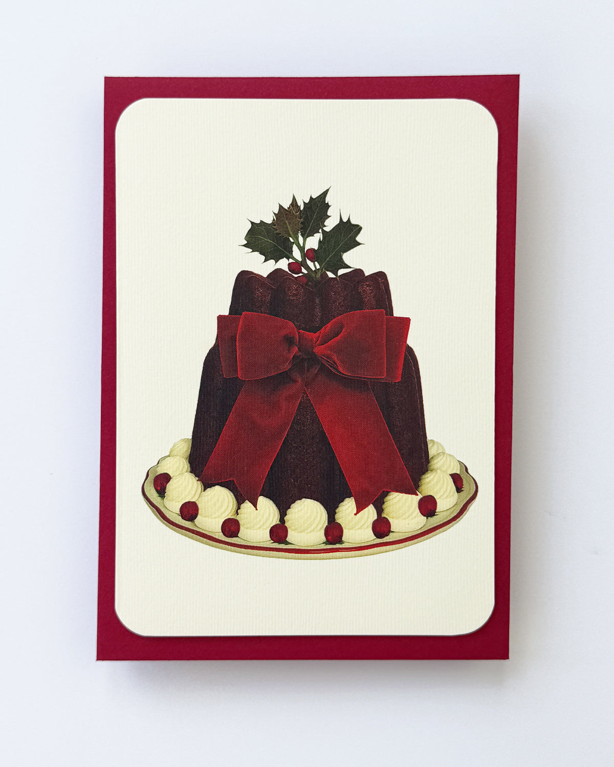 Christmas Plum Puddings Mixed Set of 6 Greeting Cards