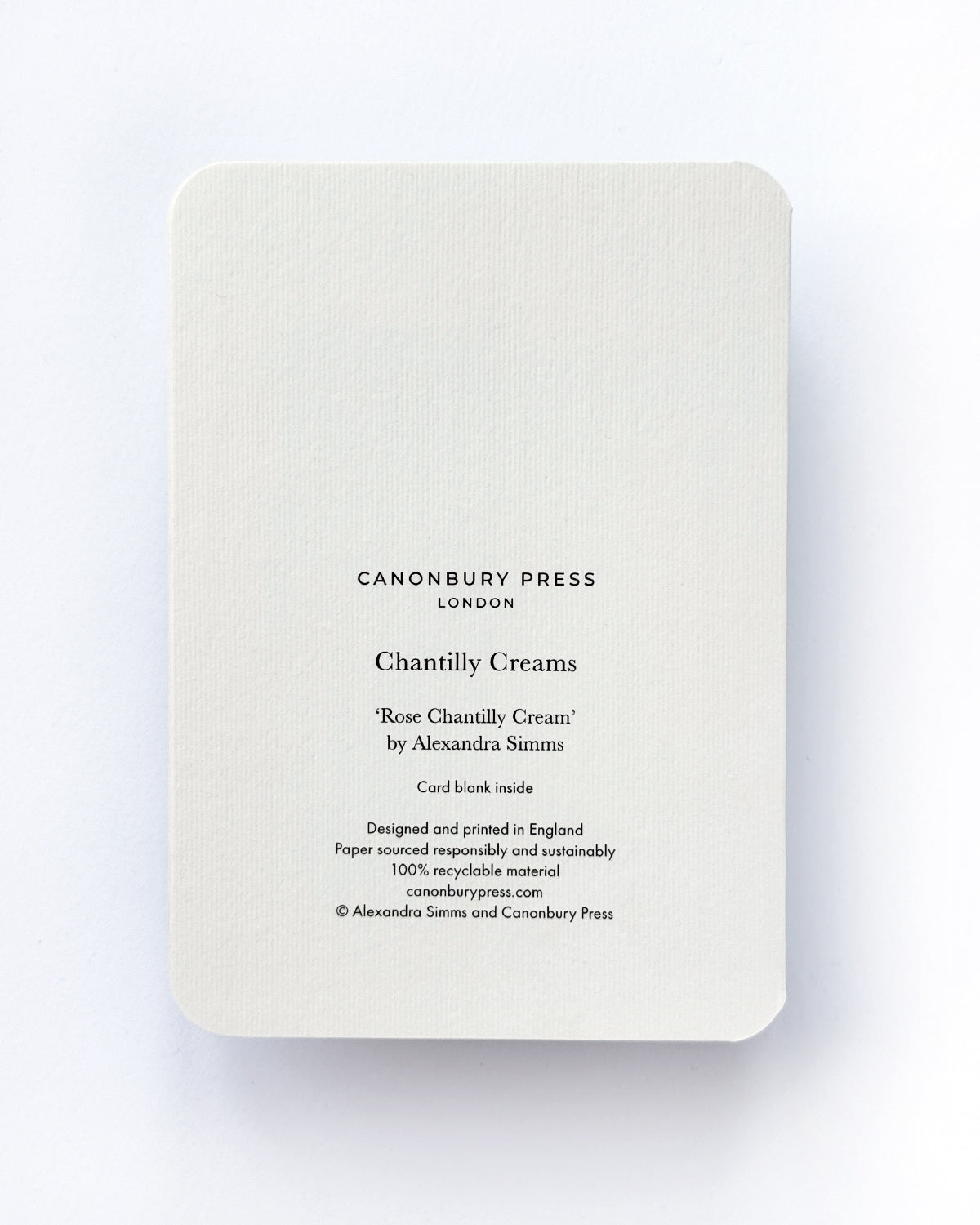 Rose Chantilly Cream Greeting Card