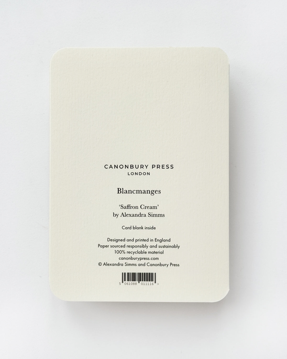 Saffron Cream Blancmange Greeting Card