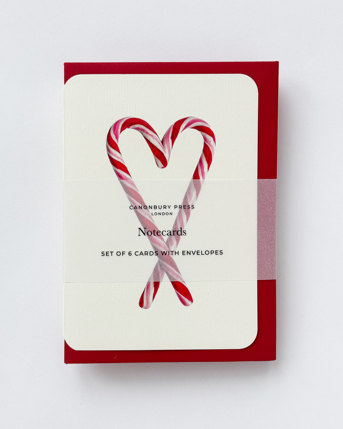 Candy Cane Heart Greeting Card