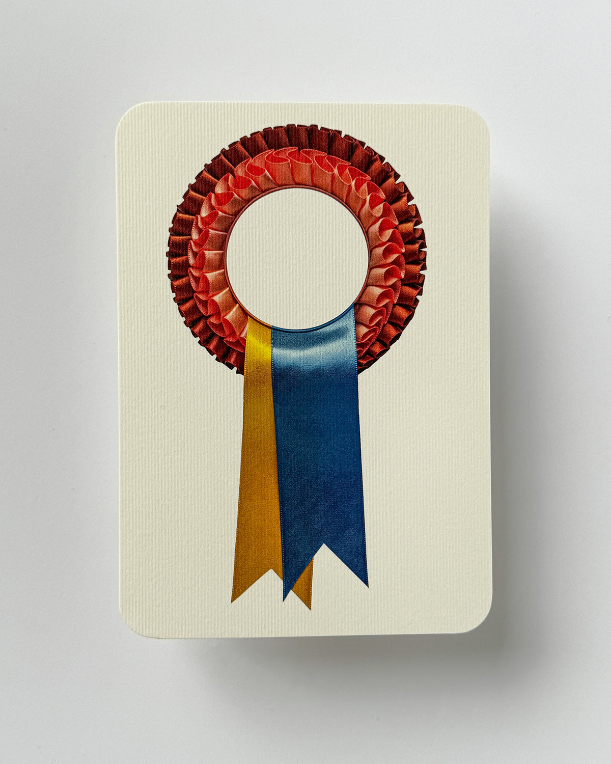 Yellow & Blue Rosette Greeting Card