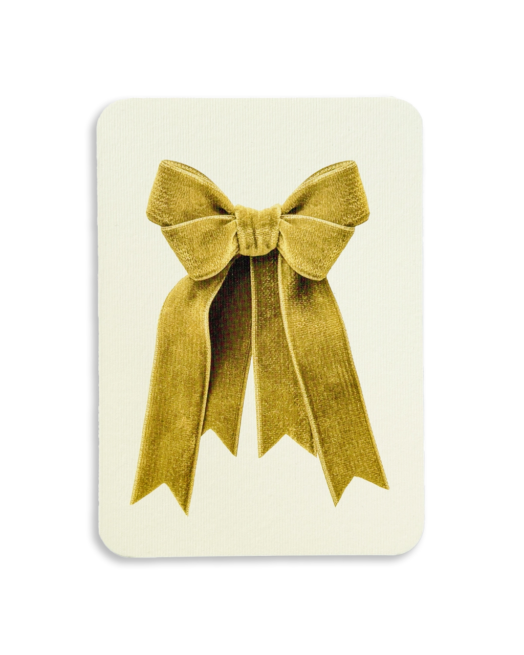 Amber Velvet Bow Greeting Card