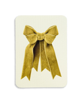 Amber Velvet Bow Greeting Card