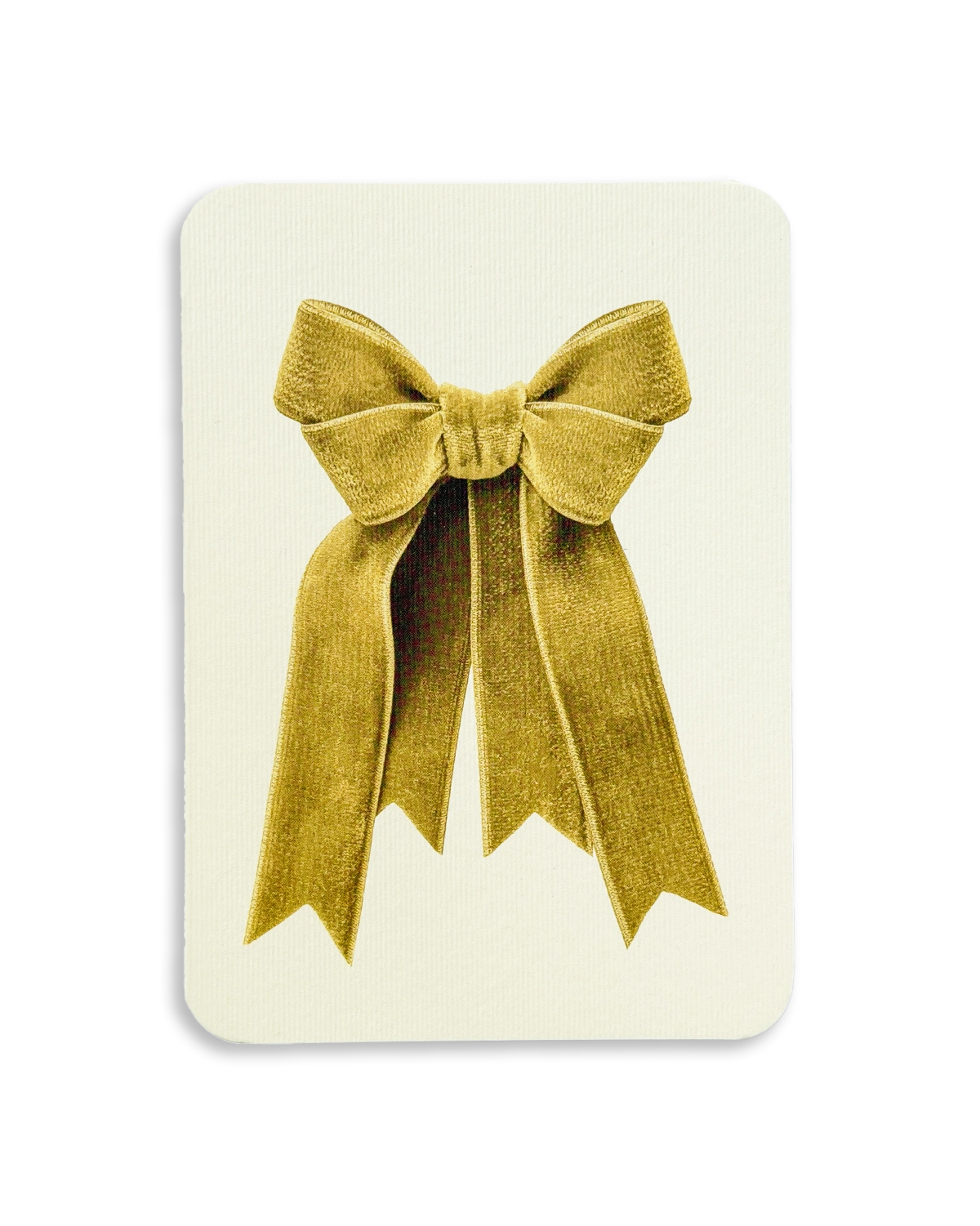 Amber Velvet Bow Greeting Card
