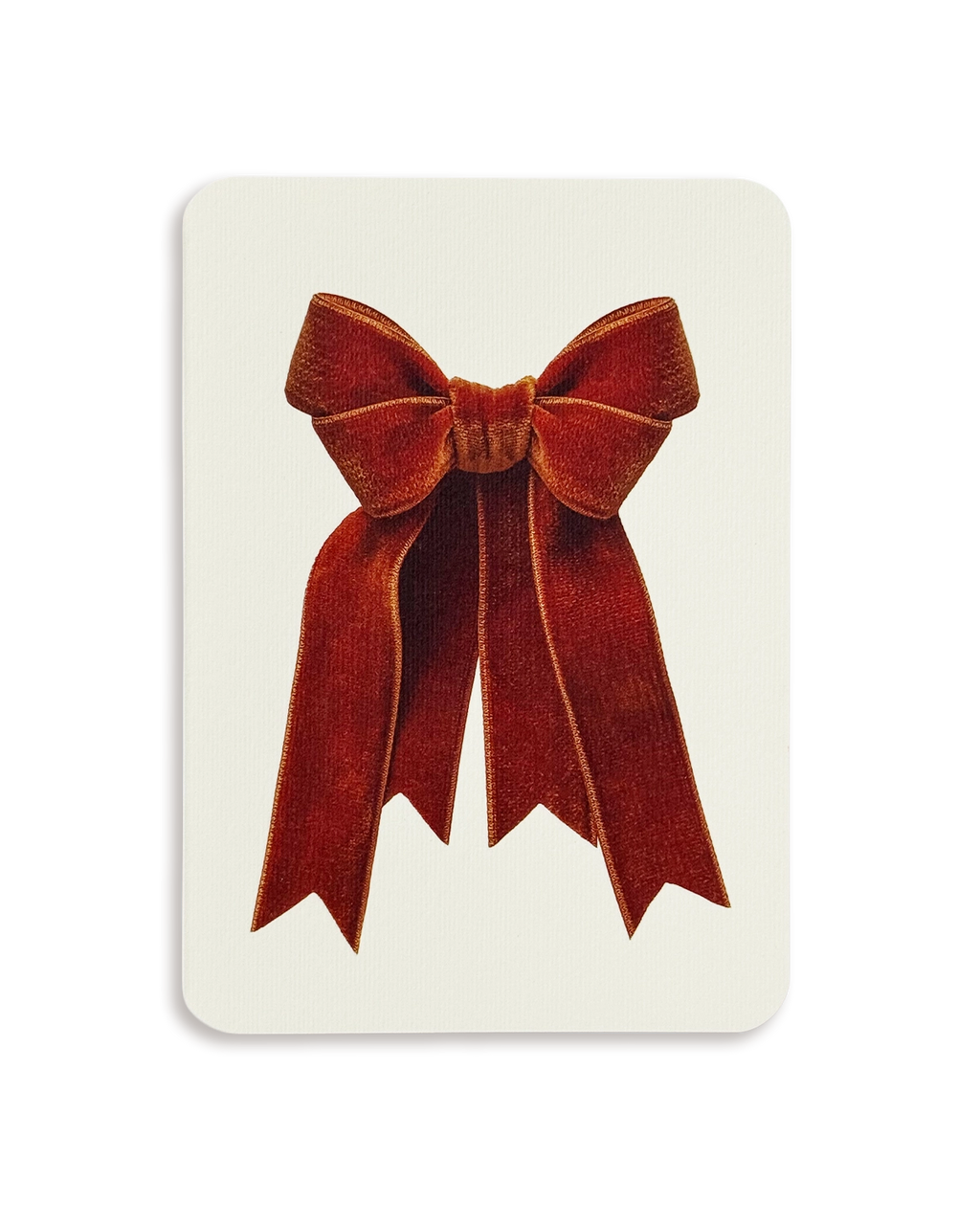 Chocolate Velvet Bow Greeting Card