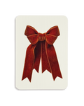 Chocolate Velvet Bow Greeting Card