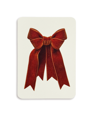 Chocolate Velvet Bow Greeting Card