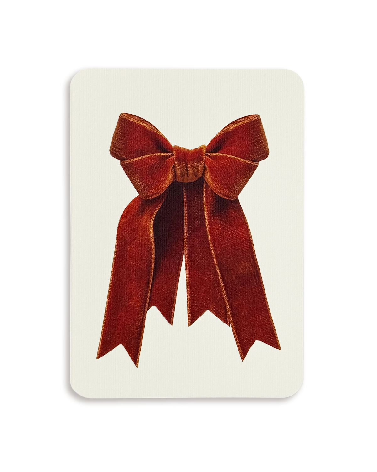 Chocolate Velvet Bow Greeting Card