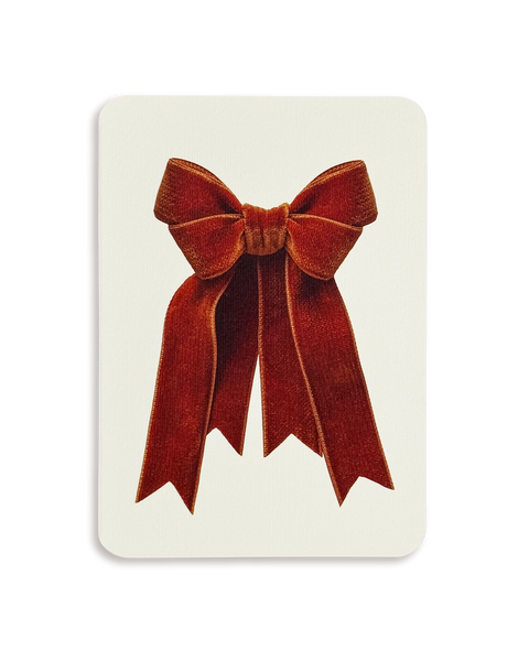 Chocolate Velvet Bow Greeting Card