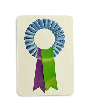 Cornflower, Lime & Lavender Rosette Greeting Card