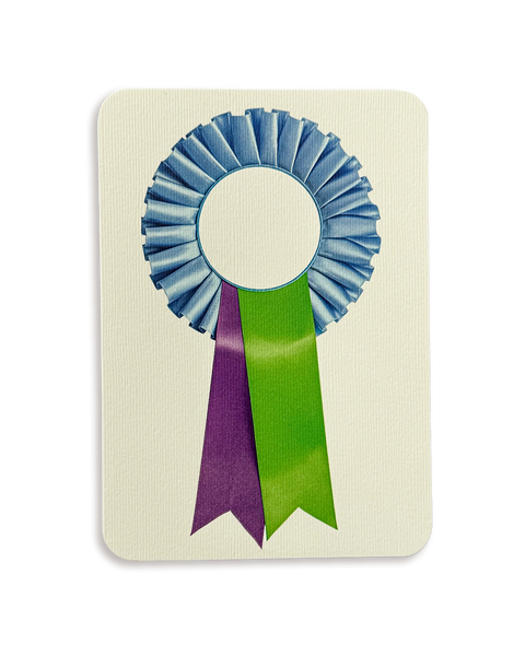 Cornflower, Lime & Lavender Rosette Greeting Card