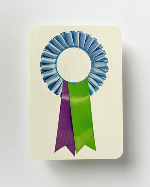 Cornflower, Lime & Lavender Rosette Greeting Card