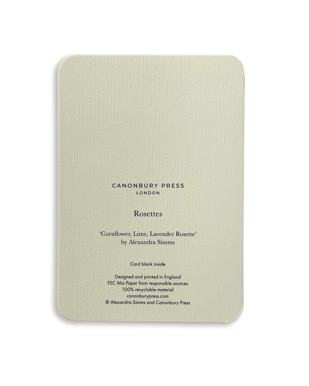 Cornflower, Lime & Lavender Rosette Greeting Card