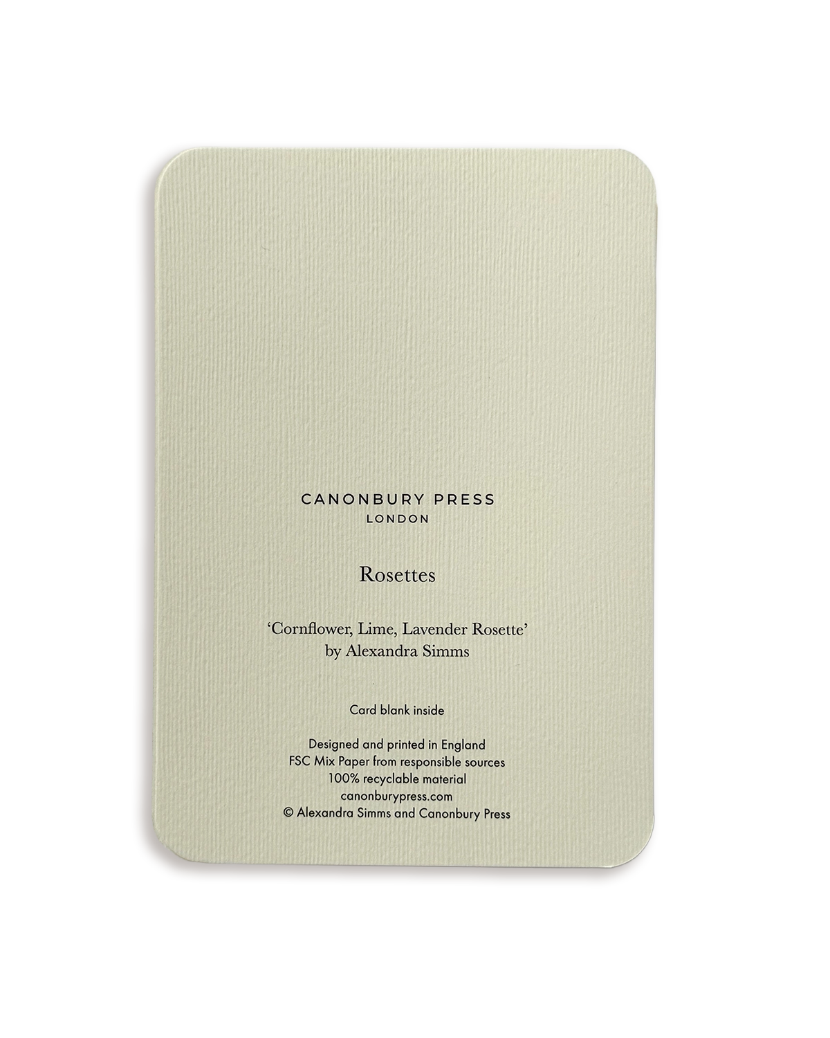 Cornflower, Lime & Lavender Rosette Greeting Card