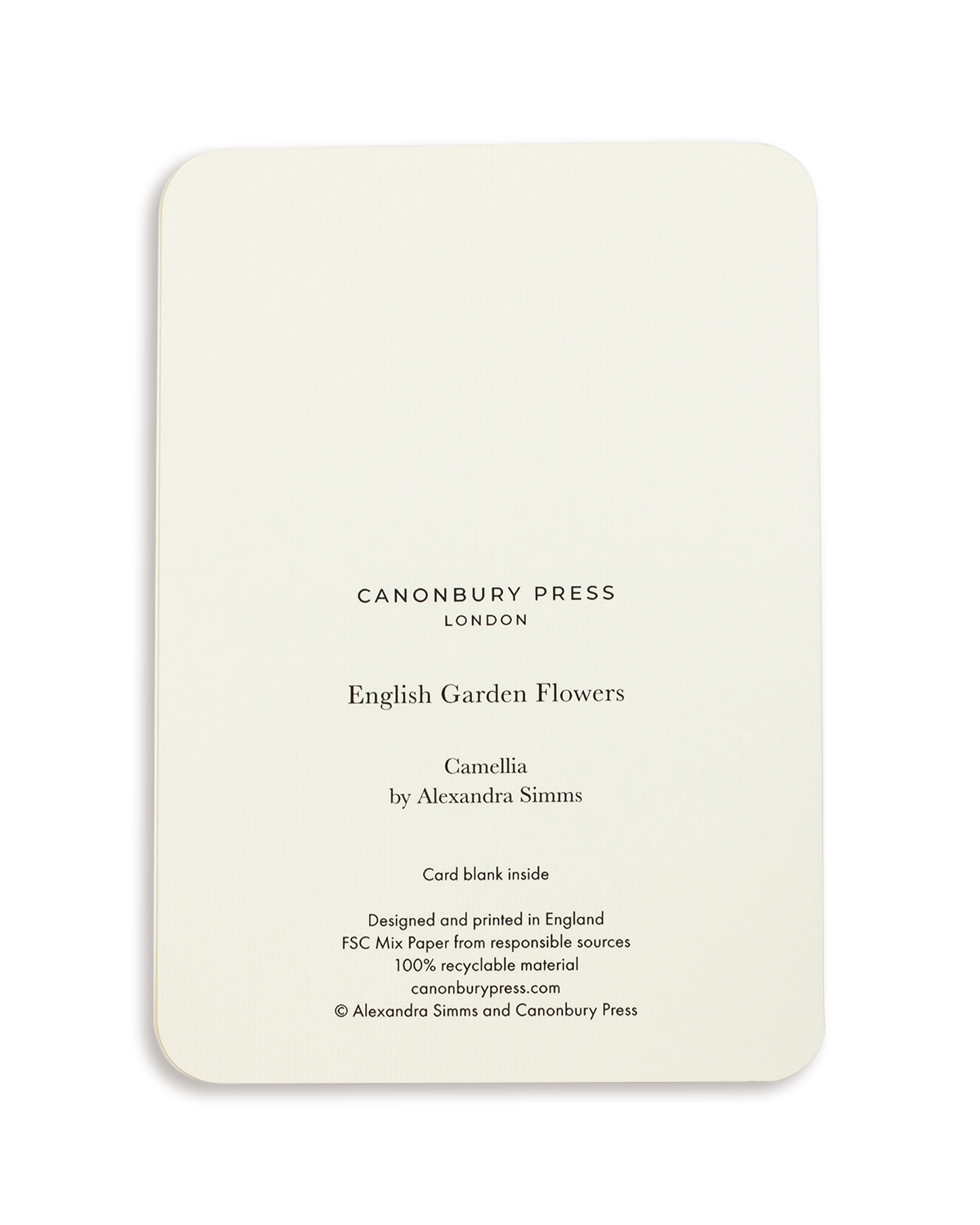 Camellia Greeting Card