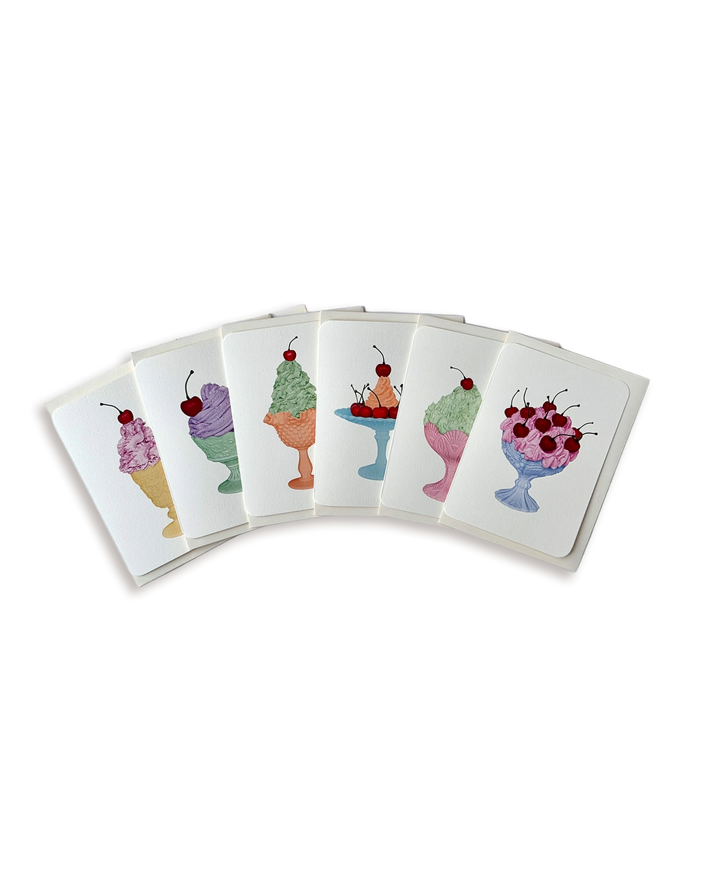 Chantilly Creams Mixed Set of 6 Greeting Cards