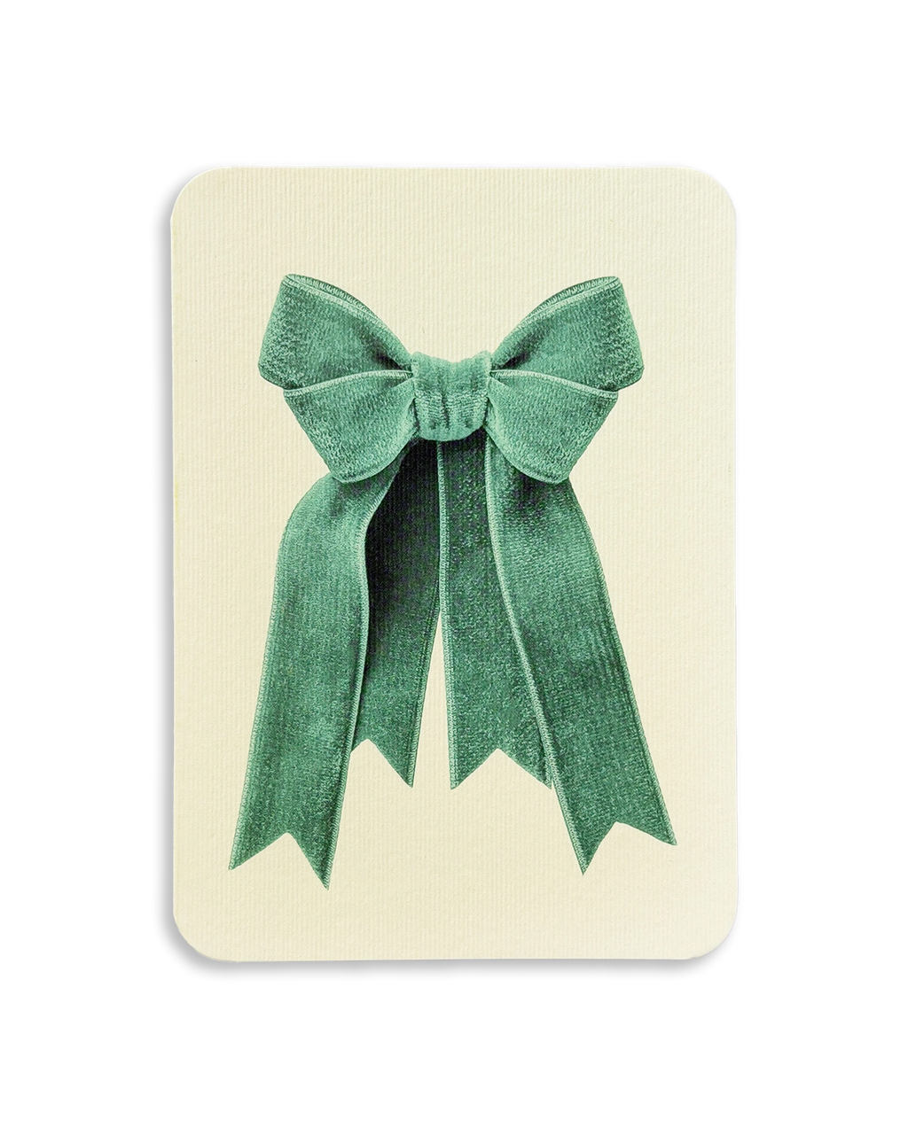 Eau-de-Nil Velvet Bow Greeting Card