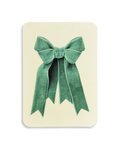 Eau-de-Nil Velvet Bow Greeting Card