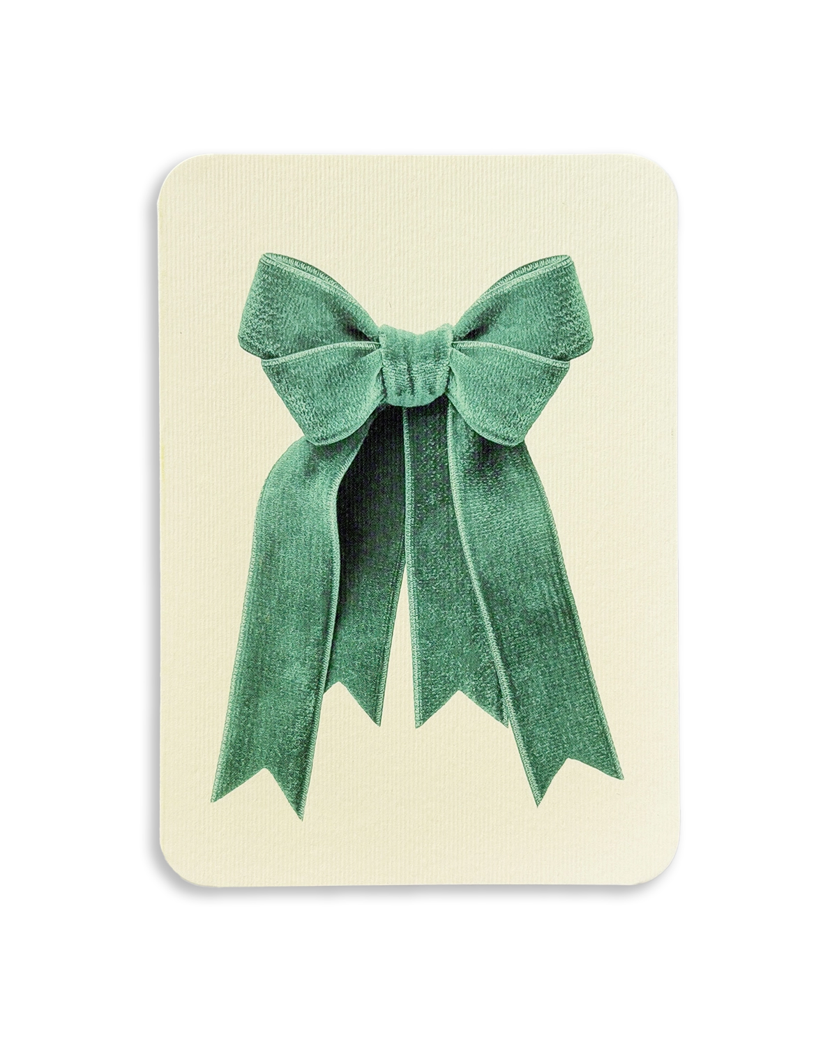 Eau-de-Nil Velvet Bow Greeting Card