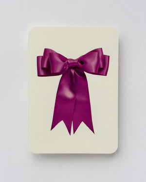 Fuchsia Bow Greeting Card